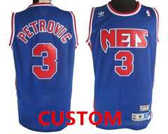 Men & Youth Customized Brooklyn Nets Blue Swingman Throwback Jerseys->customized nba jersey->Custom Jersey